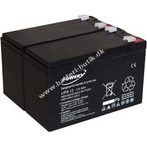 Powery Bly-Gel Batteri til UPS APC Back-UPS RS 1500 9Ah 12V