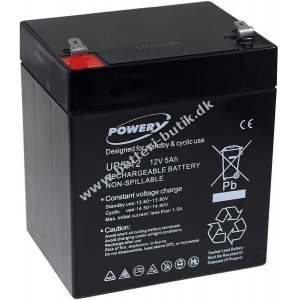 Powery Bly-Gel Batteri til APC RBC30 5Ah 12V