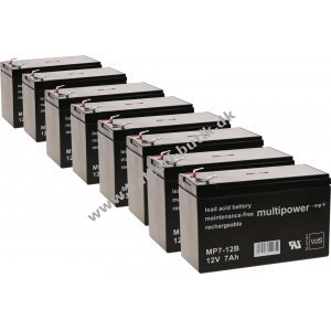 Erstatningsbatteri (multipower) til UPS APC Smart-UPS XL 3000 RM 3U / Type RBC12 osv. 12V 7Ah (erstatter 7,2Ah)