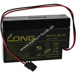 KungLong Blybatteri WP0.8-12H Molex-Stik til rulleskodder til hjemmet