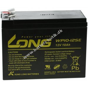 KungLong Blybatteri kompatibel med 6-DZM-9 12 Volt 10Ah Cyklisk