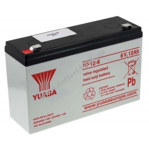 YUASA Blybatteri NP12-6 Vds