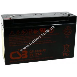 CSB Standby Blybatteri GP6120 6V 12,0Ah