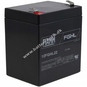 FIAMM Blybatteri 12FGHL22 12V 5,0Ah