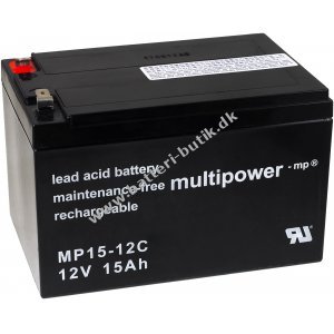 Powery Blybatteri (multipower) MP15-12C Cyklisk