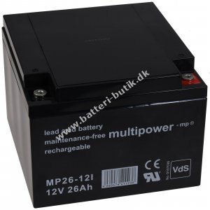 Multipower Blybatteri MP26-12I 12V 26Ah Vds