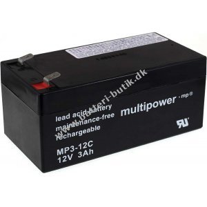Powery Blybatteri (multipower) MP3-12C Cyklisk