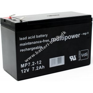 Powery Blybatteri (multipower) MP7,2-12 Vds