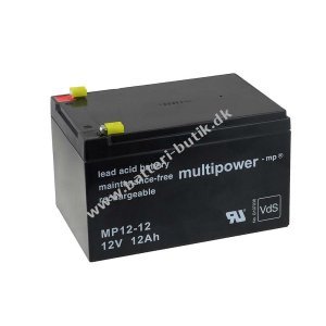 Powery Batteri til Solsystemer, elevatorer, ndbelysning, alarm 12V 12Ah