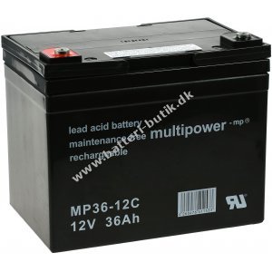 Powery Blybatteri (multipower) MP36-12C deep cycle