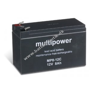 Powery Batteri til E-Bike,Elektroroller,E-Scooter,Kørestol 12V 8Ah (cyklisk)