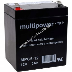 Powery Blybatteri (multipower) MP5C-12 deep cycle