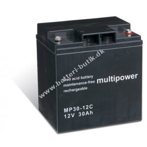 Powery Blybatteri (multipower) MP30-12C deep cycle