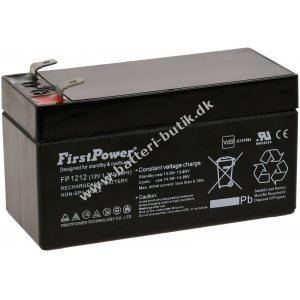 FirstPower Blygel Batteri FP1212 1,2Ah 12V VdS