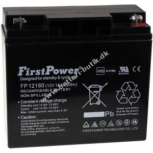 FirstPower Bly-Gel Batteri FP12180 12V 18Ah VdS