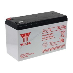 YUASA Batteri til Solsystemer, elevatorer, nødbelysning, alarmsystemer 12V 7Ah