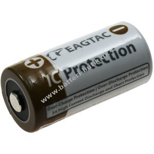 EagleTac CR123 A Li-Ion Batteri 16340 (CR123A, RCR123) 750mAh 3,7V IC Protection