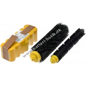 Batteri til iRobot Roomba 700/760/770/780 + rengøringsbørster-Set
