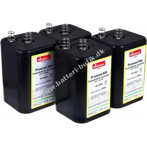 4R25 6V-Blockbatteri Erstatter til Nissen Lanternebatteri IEC 4R25 4er Set