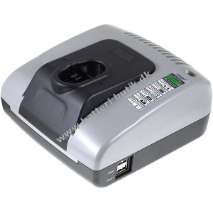 Powery Batteri Lader med USB kompatibel med Bosch AL2450 DV