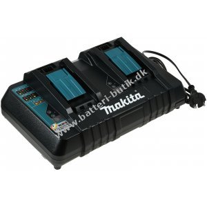 Dobbelt Lader Makita Type DC18RD til Blockbatterier 9,6V-14,4V NiMH / 14,4V-18V Li-Ion Batterier Original