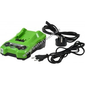 Hurtig Lader Greenworks Tools G24C 24V Li-Ion, til 24V Li-Ion Greenwork Batteris eks. G24B2, G24B4