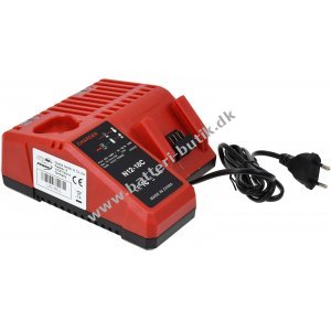 Lader kompatibel med Milwaukee M12-18FC til 12V - 18V stang og glidende batteripakke