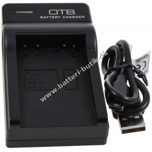 Lader, Ladestation DC-K Passer til Batteri Canon NB-6L / Samsung SLB-10A / SLB-11A