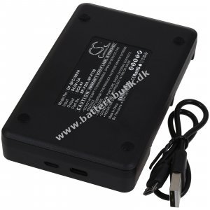 USB-Oplader kompatibel med Sony Typ NP-FM70 BC-V61 / Panasonic Typ VW-VBD1 VW-VBD2 CGR-B/202