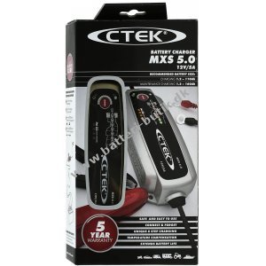 CTEK MXS 5.0 Batterioplader med autom. Temperaturkompensation 12V 5A EU-Stik