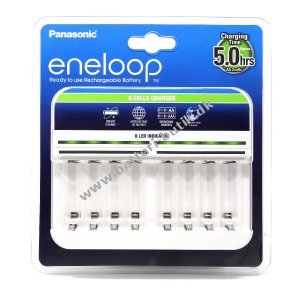 Standardlader Panasonic eneloop BQ-CC63 til 1-8 NiMH AA, AAA Batterier
