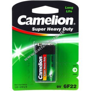 Batteri Camelion Super Heavy Duty 6F22 9-V-Block 1er Blister