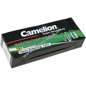 Camelion Batterier Spare-St-Box 25dele (12xAA, 12xAAA, 1x9V)