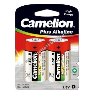 Batterier Camelion Plus Alkaline LR20 Baby D 2er Blister