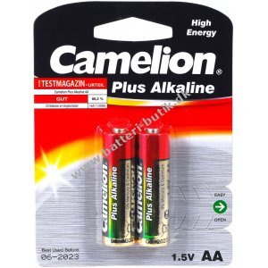 Batterier Camelion Mignon LR6 MN1500 AA AM3 Plus Alkaline 2er Blister