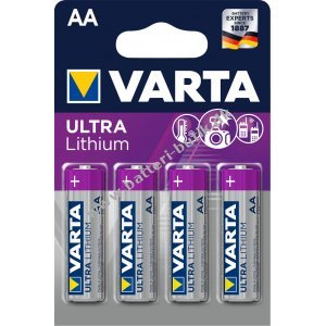 Varta Ultra Lithium AA Mignon / LR6 Batterier 4er Blister