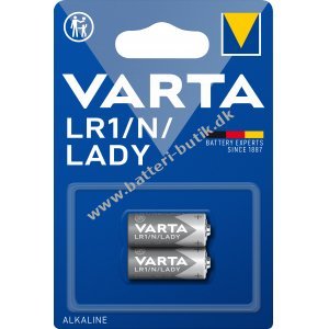 Varta Batterier Alkaline, LR1 N LADY 1.5V 2er Blister