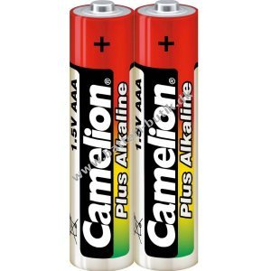 Batterier AAA Camelion Plus Alkaline LR03 Micro 2er Folie