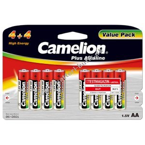 Batterie Camelion MN1500 AM3 Plus Alkaline (4+4) 8er Blister