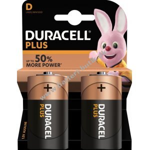 batteri Duracell Plus Typ D 2er Blister