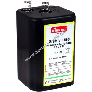 Original Nissen Premium 800 4R25 6V-Blockbatteri