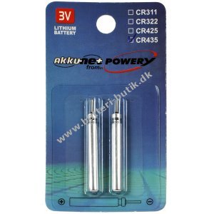 Stiftbatterie, Stabbatterie CR435 til Elektroposen, Anglerposen, BissDisplayr Lithium 2er Blister