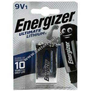 Energizer Ultimate Lithium Batteri MN1604 9V-Block Blister