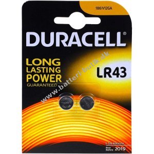 Duracell knapcelle Typ LR43 2er Blister