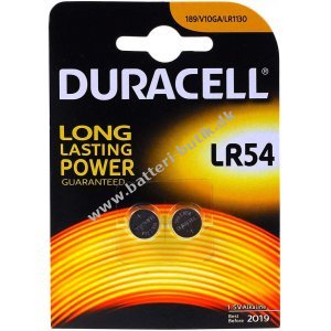 Duracell knapcelle Typ LR54 2er Blister