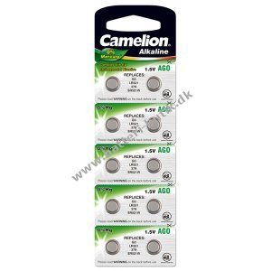 Camelion Knapcellen, Urbatteri LR63 / AG0 / LR521 / 379 / SR521W 10er Blister