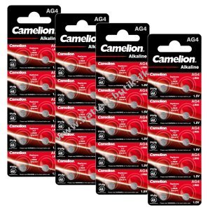 40x Camelion Knapcelle LR66 / AG4 / G4 / LR626 / 177 / SR626W / GP77A / 377