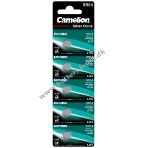 Camelion Sølvoxid-Knapcelle SR54 / G10 / LR1130 / 389 / SR1130 / 189 5er Blister