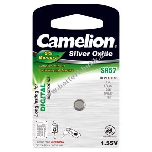 Camelion Sølvoxid Knapcelle SR57 / R57W / G7 / LR927 / 395 / SR927 / 195 1er Blister