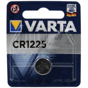 Lithium Knapcelle, Batteri Varta CR1225 1er Blister